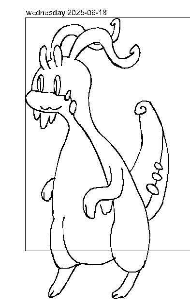 A doodle of a Goodra.